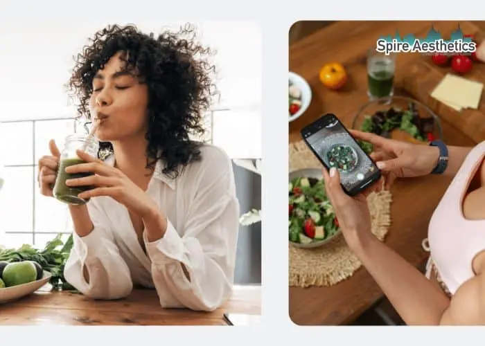 Image of woman looking into her diet and fat freezing York to improve her health