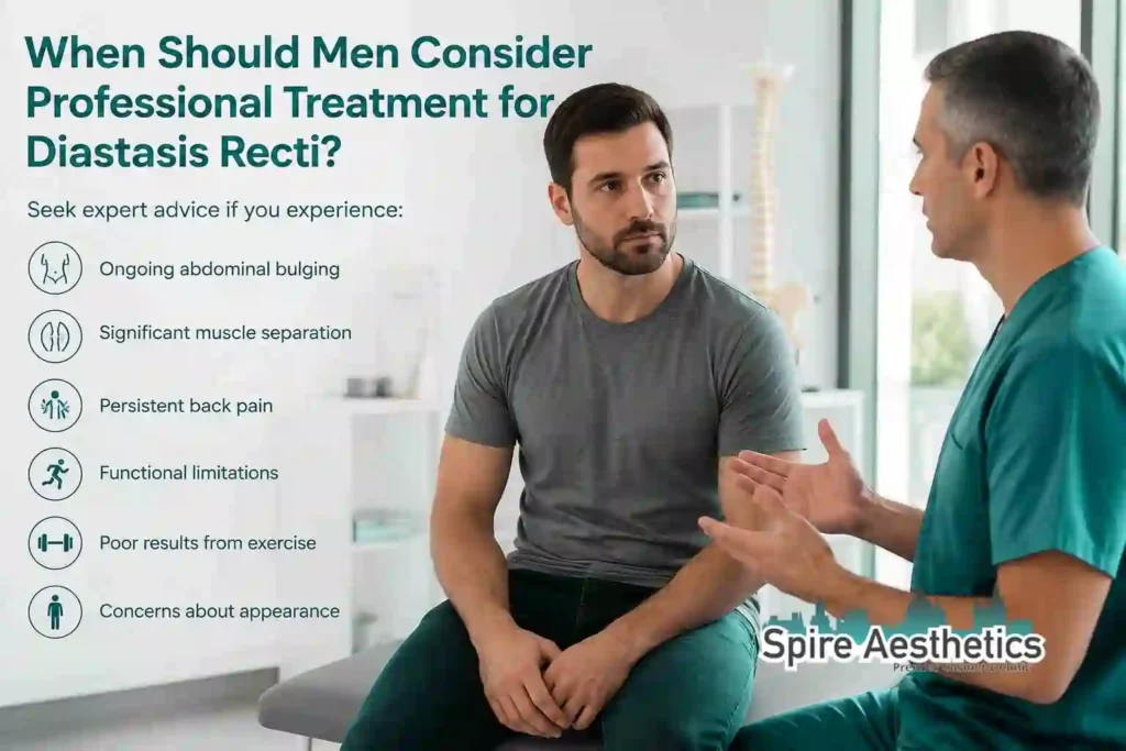 When Should Men Consider Professional Treatment for Diastasis Recti York?