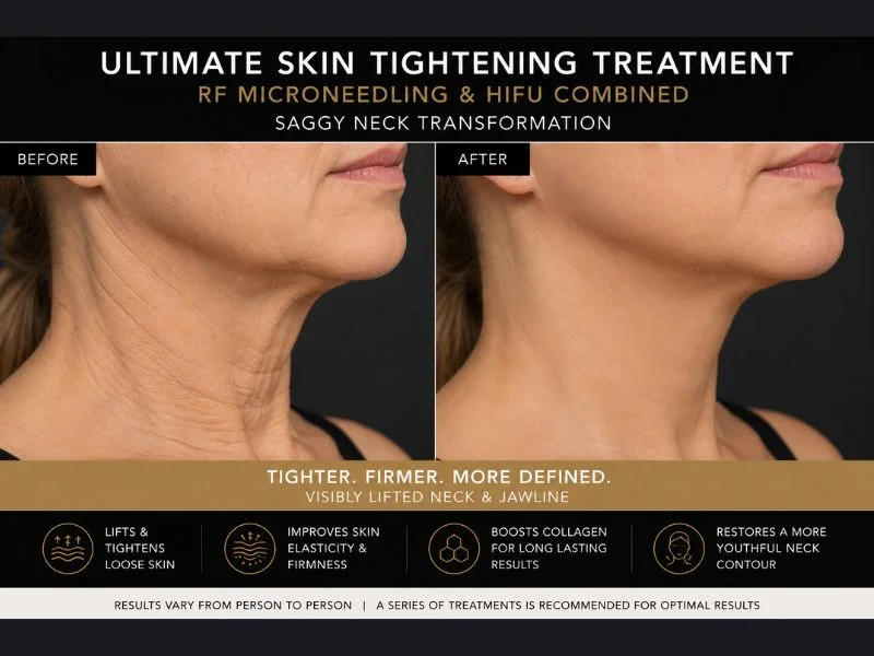 before and after Ultimate skin tightening treatment York